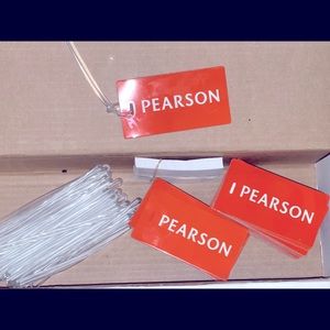 Lot of 50 Bright Orange 2 X 4 Travel Luggage Tags with PVC strap and ID card
